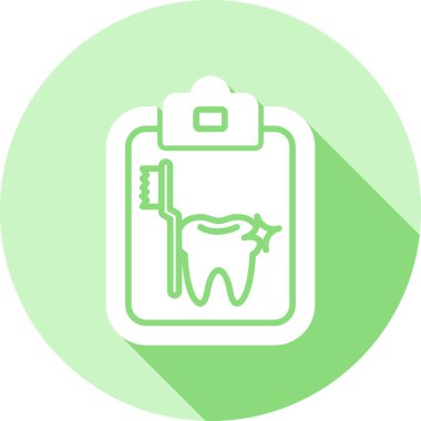 Moda stili izole edilmiş arkaplanda diş simgesi