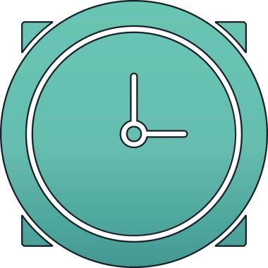 Benzersiz saat ikonu vektör çizimi