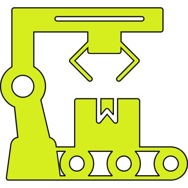 Vinç simgesi, vektör illüstrasyonu