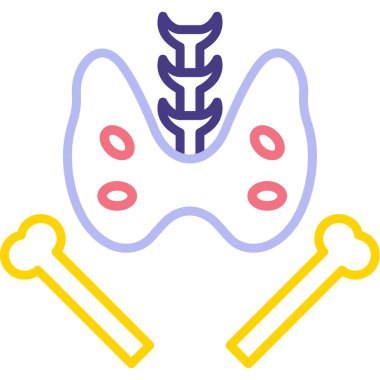 Omurga ağrısı. Web simgesi basit illüstrasyon