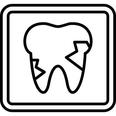 Diş Ağı simgesi, basit illüstrasyon