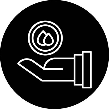 Bir damla suyun vektör illüstrasyonu