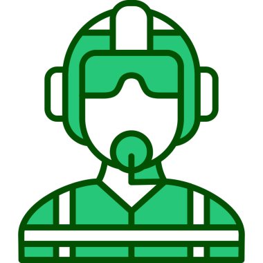 Asker maske ve miğfer vektör çizimi ile