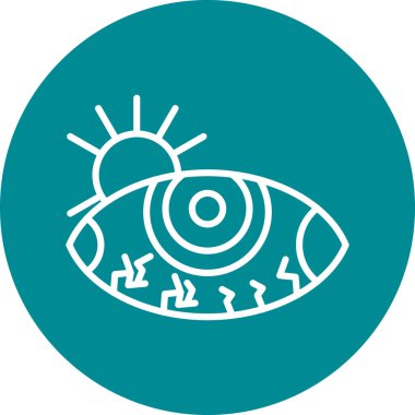 Göz Ağı simgesi basit illüstrasyon