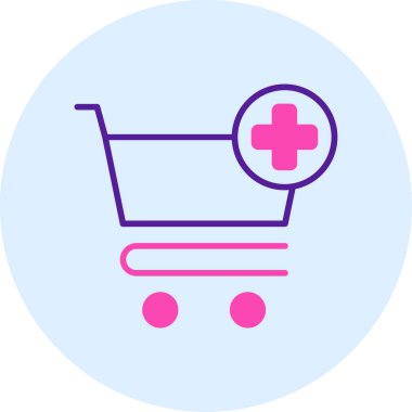 Çapraz simgesi olan alışveriş arabasının vektör çizimi