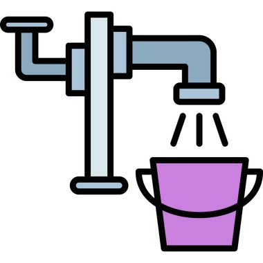 Su Musluğu Vektör İllüstrasyonu