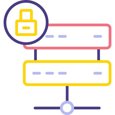 Veri güvenliği. Web simgesi basit illüstrasyon