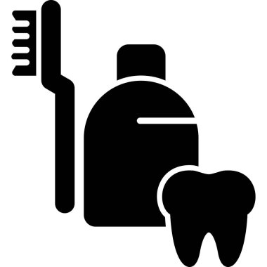 Diş bakımı Glyph vektör simgesi kolayca düzenlenebilir ya da düzenlenebilir