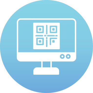 Benzersiz qr kod vektör simgesi