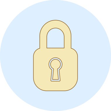 asma kilit ikon vektör çizimi