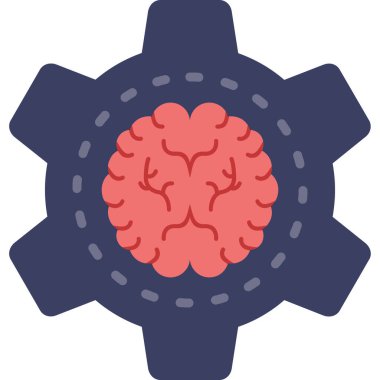 düz stil beyin insan simgesi