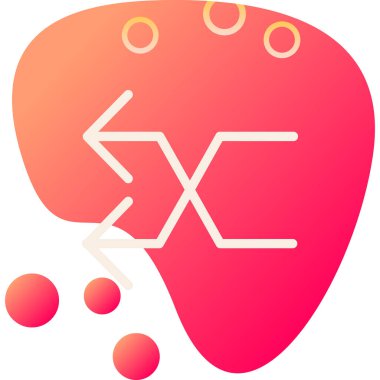 Kırmızı ve beyaz arkaplan simgesinin vektör çizimi