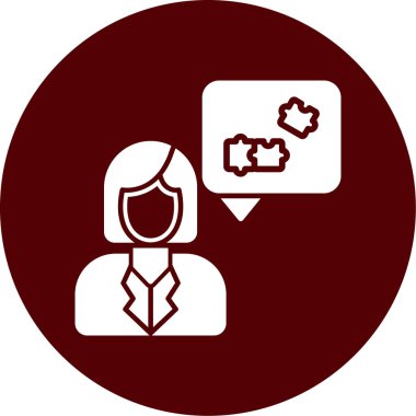 kadın simge vektör illüstrasyonu