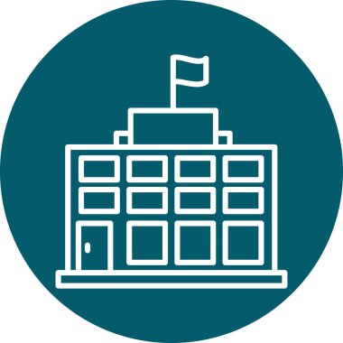 Okul simgesi, vektör illüstrasyonu