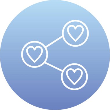 Kalp simgesinin vektör illüstrasyonu