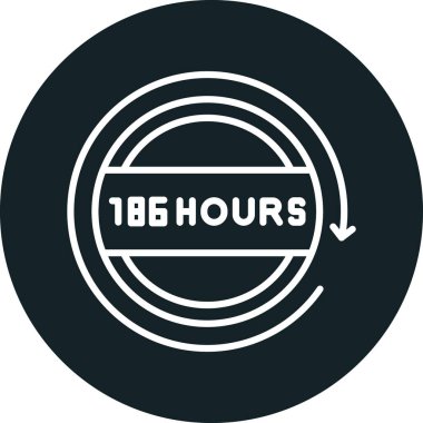 15 saat vektör simgesi