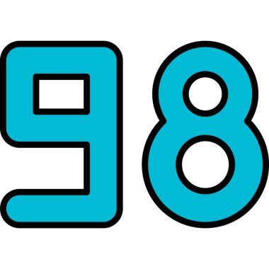 98 numara vektör tasarımı