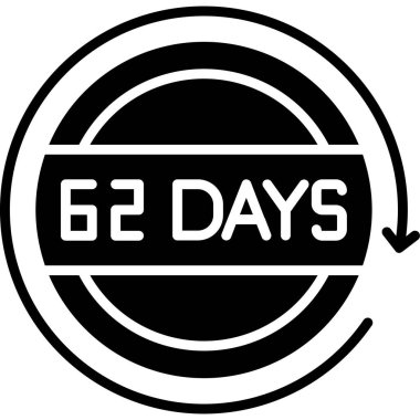 Geriye sayım 6 gün kaldı, vektör illüstrasyonu