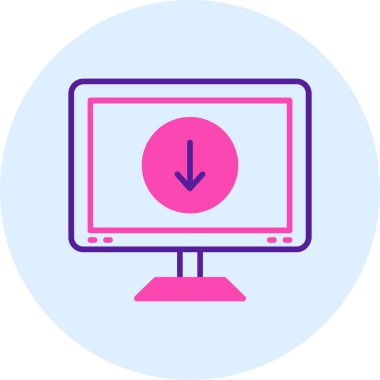 Dizüstü bilgisayar simgesi vektör çizimi