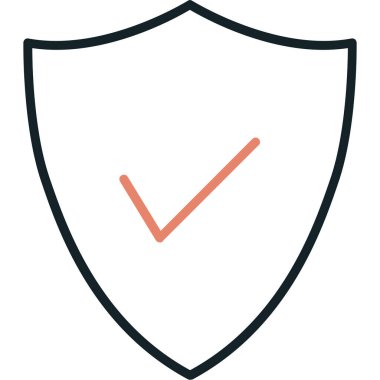 Taslak biçiminde koruma işareti simgesi