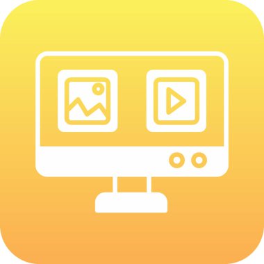 Vektör TV simgesi illüstrasyonu