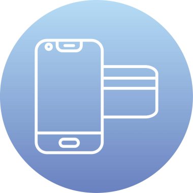 akıllı telefon simgesi soyut arka grupta izole edildi