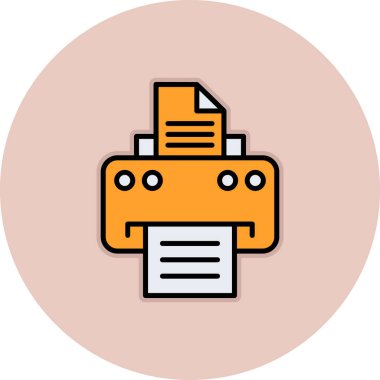 Yazıcı. Web simgesi basit illüstrasyon