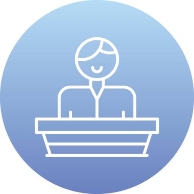 İş adamı. Web simgesi basit illüstrasyon