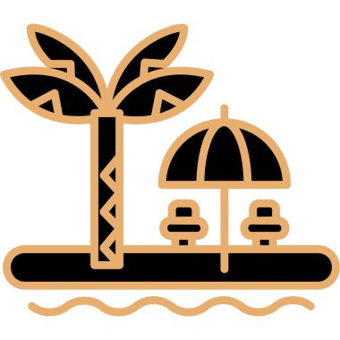 Bir ağaç simgesinin vektör illüstrasyonu