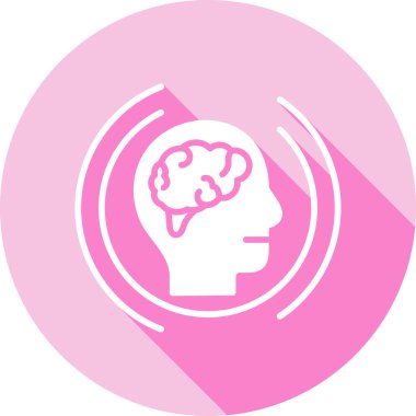 Beyin vektör simgesi. Basit resimleme