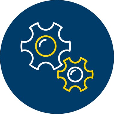 Çarklı dişli simgesi, vektör tasarımı