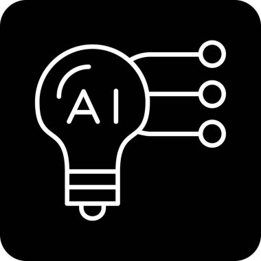 ai Yapay Zeka simgesi ana hatlar biçiminde