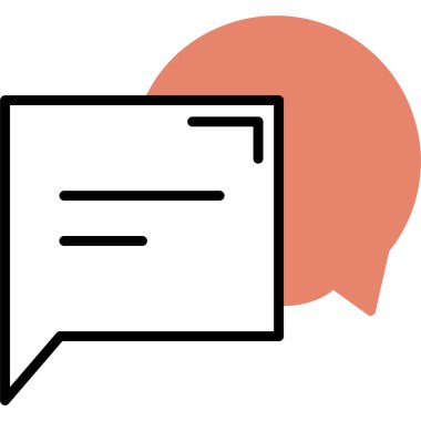 Sohbet simgesi vektör illüstrasyonu