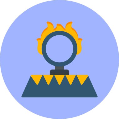 Yanan meşale. Basit resimleme