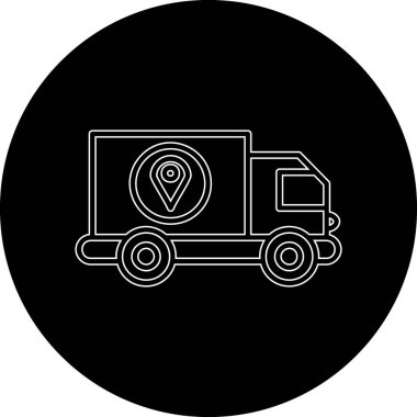 Eşsiz Kamyon Vektör Satırı Simgesi