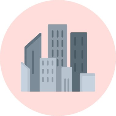 Bina. Web simgesi basit illüstrasyon