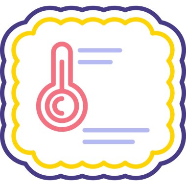 termometre simgesi vektör illüstrasyonu