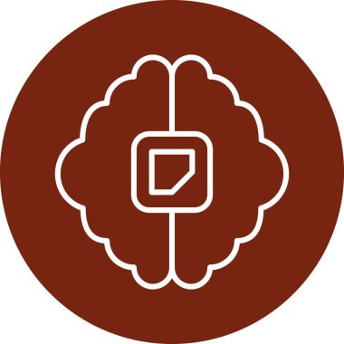 Beyin. Web simgesi basit illüstrasyon