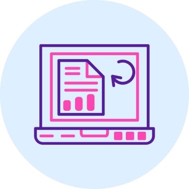 dizüstü bilgisayar simgesi, vektör illüstrasyonu