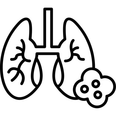 Ciğerler. Web simgesi basit tasarım