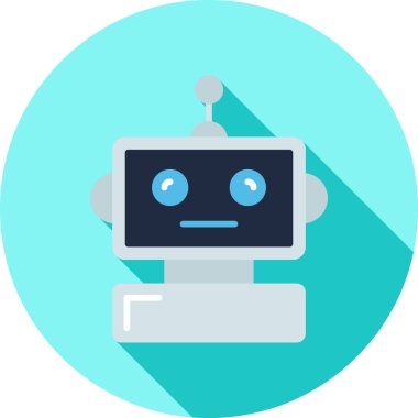robot düz vektör simgesi