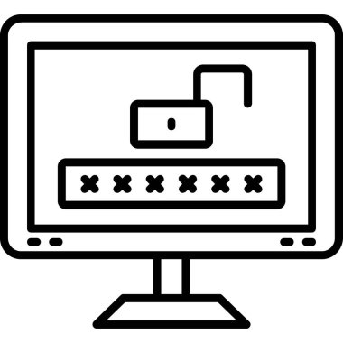 Veri Güvenlik simgesi vektör illüstrasyonu