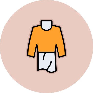 futbol futbol forması vektör simgesi