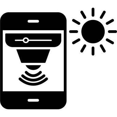 cep telefonu vektör simgesi, katı tasarım