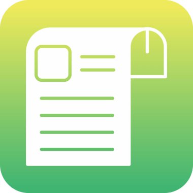 belge simgesi vektör illüstrasyonu