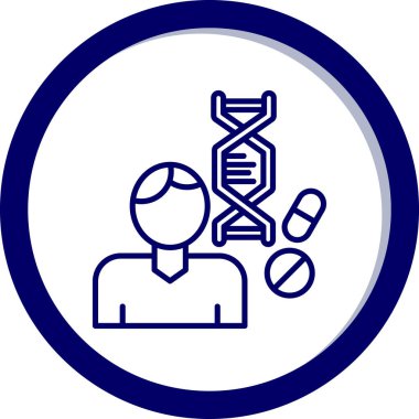 Bir bilim adamı simgesinin vektör çizimi