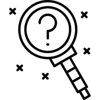 Büyüteç simgesi. Arama vektör simgesini özetle. Ağ izole edildi