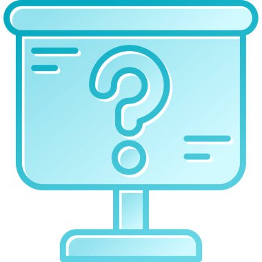 Soru işareti simgesi. vektör illüstrasyonu