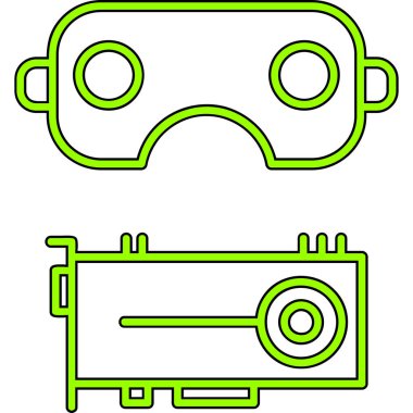 Maske. Web simgesi vektör illüstrasyonu