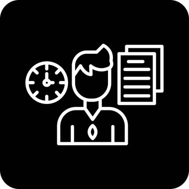 Zaman yönetimi simgesinin vektör illüstrasyonu